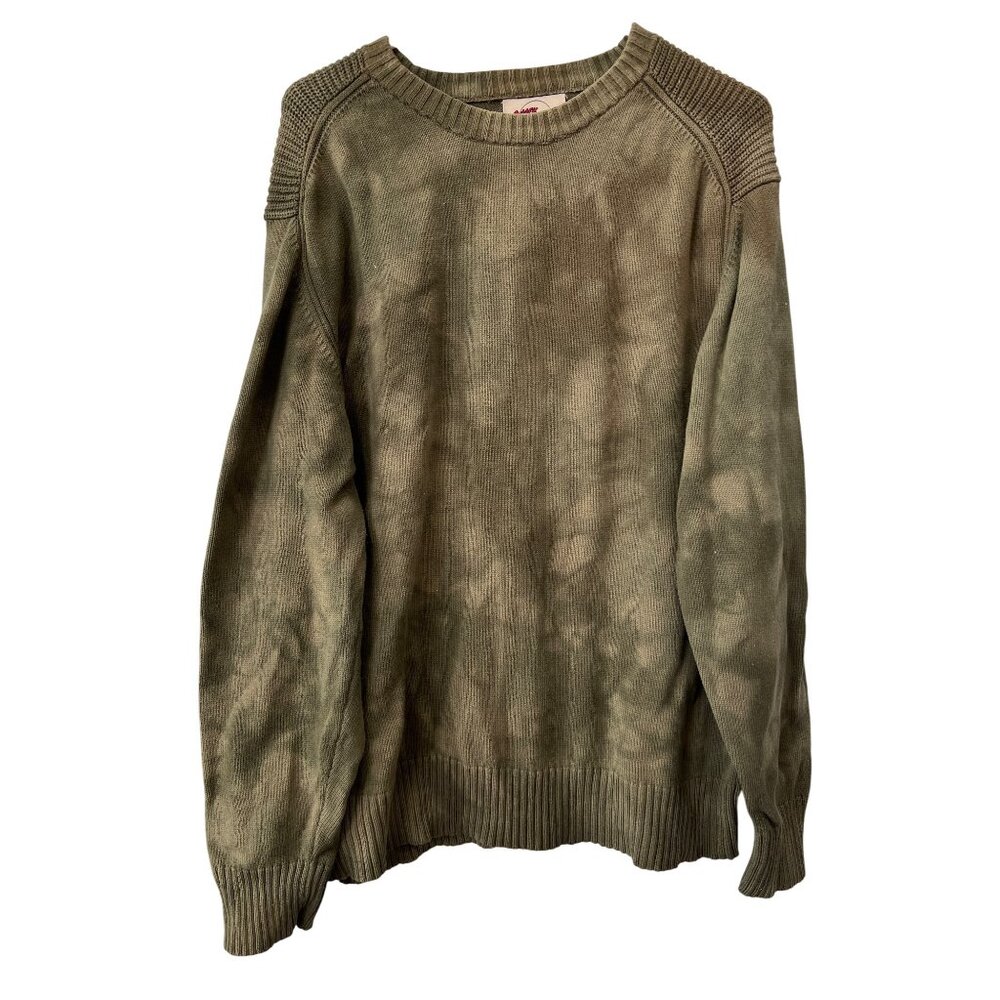 Nick Danger Sweater Size XL Crewneck Long Sleeve Pullover Olive Green Knitwear